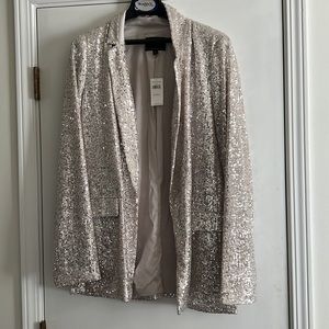 Silver sequin jacket. Banana republic